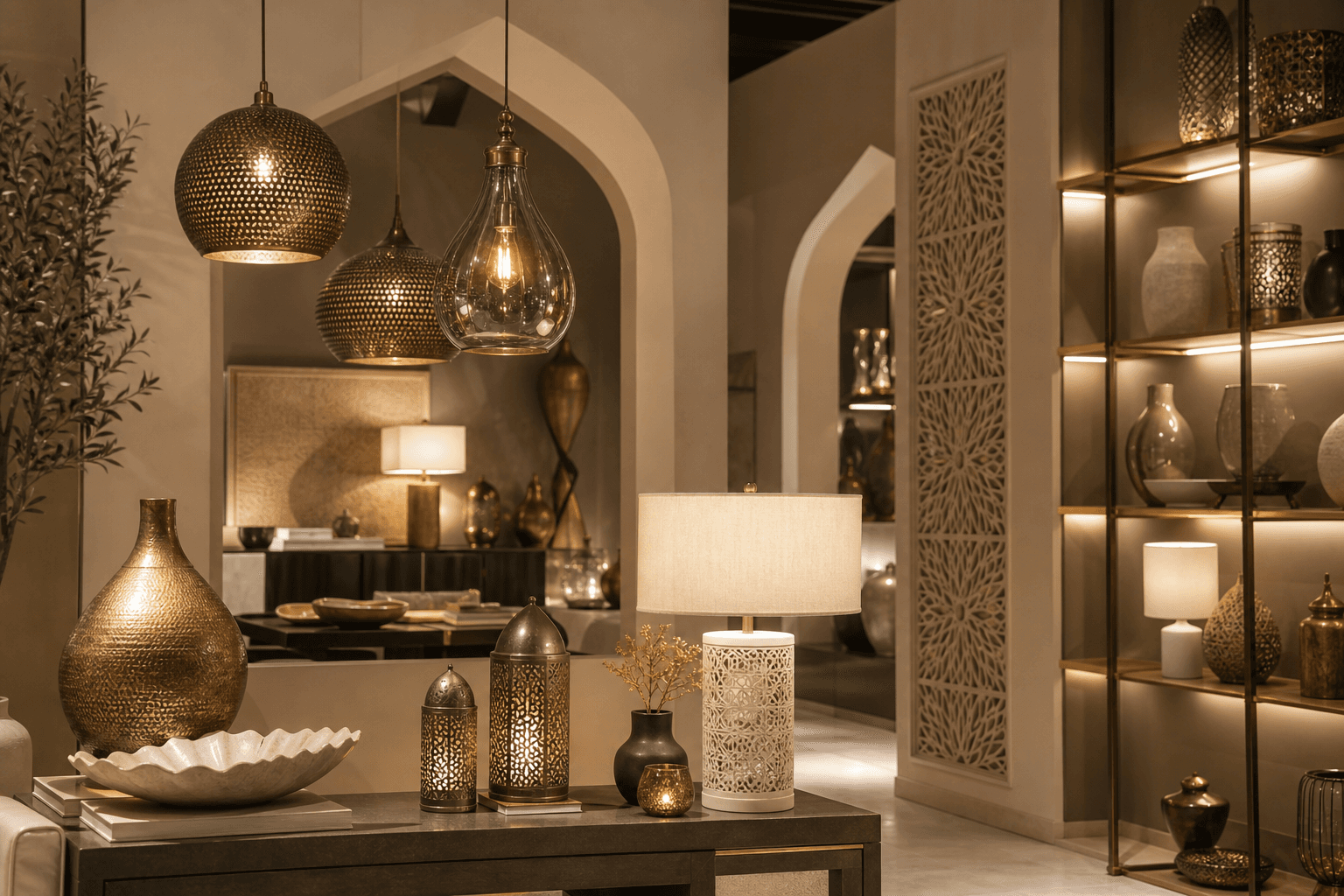 الإضاءة والإكسسوارات